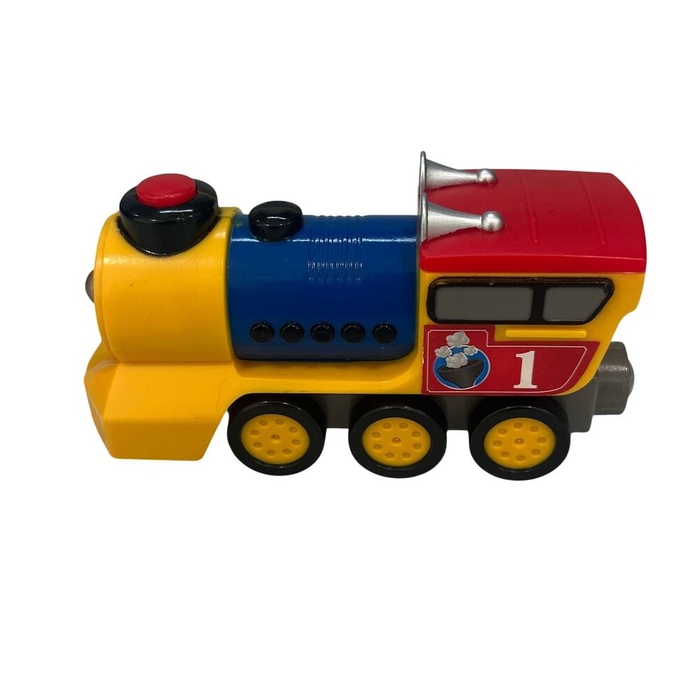 Toy State Preschool Express Train Engine Yellow Blue Red Sound Light Works